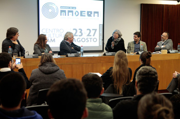 Panel de seis invitados en  la Conferencia Nacional de la Madera 2017