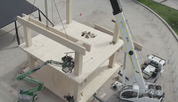 Nuevas tecnologías buscan fortalecer el desempeño sísmico y resistencia al fuego de edificios en madera masiva