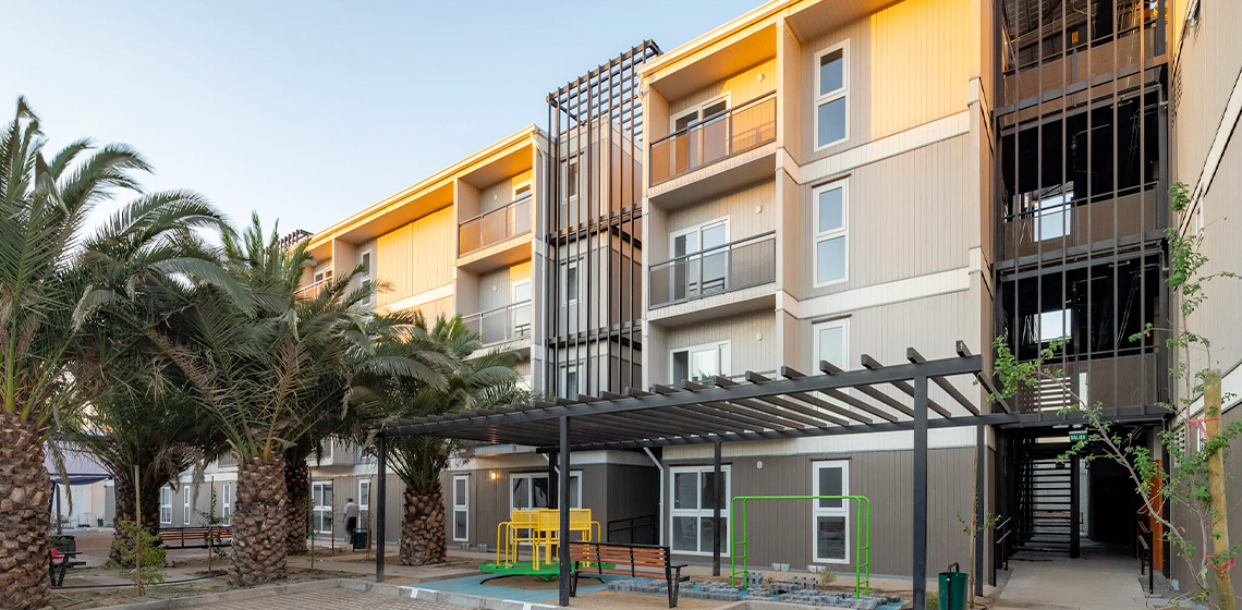 Proyecto Lo Espejo, construcción modular en madera realizada por Tecno Fast