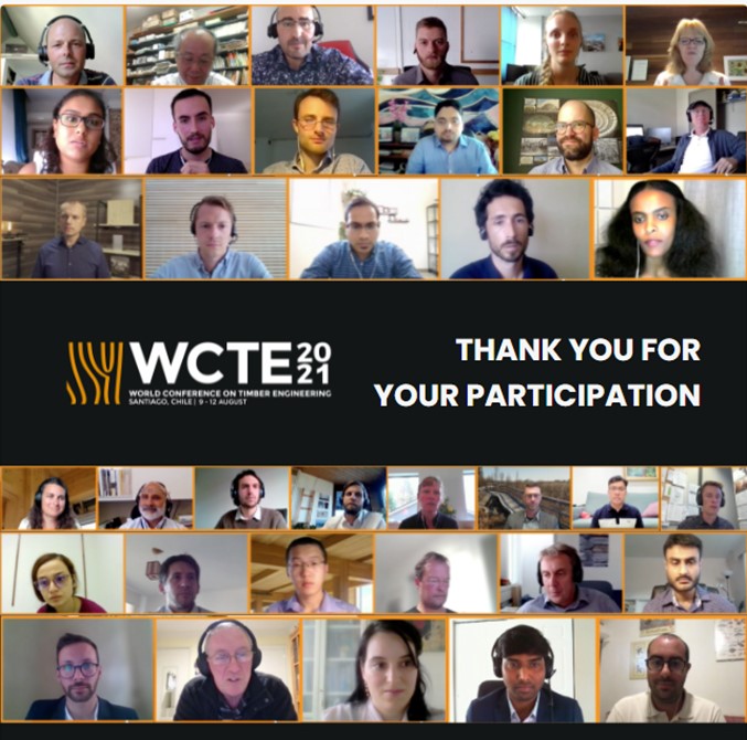 Collage con los participantes online de WCTE 2021