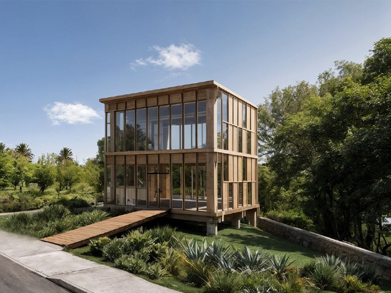 Combinación de aislación sísmica y conectores híbridos resistentes al fuego (CHRF) para edificación resiliente y sustentable en madera masiva